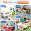 Stackable Stainless Steel Bento Box with Snack Container, 47oz/1400ml - Stainless Steel Lunch Box, Metal Bento Box for Kids & Adults, Eco-Friendly with Compartments for School, Work & Travel