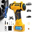 𝟗𝟔𝟎𝟎𝐦𝐀𝐡 Tire Inflator Portable Air Compressor - Corded/Cordless Tire Inflator - 𝐁𝐚𝐭𝐭𝐞𝐫𝐲 & 12V DC, Faster Inflation Handheld Air Compressor, 160PSI Air Pump for Car, SUV, Motorcycle, Bike