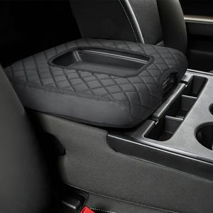 JOYTUTUS Center Console Cover Compatible with Silverado Sierra 2014 2015 2016 2017 2018 Jump Seat, Leather Arm Rest Armrest Cover for Car, Durable Middle Console Cover Replacement for Trucks