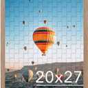 JCJMY 20x27 Picture Frame for Puzzles Poster Photo Picture, Horizontal and Vertical Formats for Wall Hanging, 20 x 27 Wall Gallery Poster Photo Puzzles Frame for 20 by 27 Photos Posters, Rustic Brown
