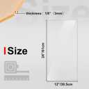 KINLINK 12x24 Plexiglass Sheets 1/8 inch Thick, 3mm Clear Cast Acrylic Sheet, Plastic Board for DIY Project, Craft, Window Glass, Table Top, Picture Frame, Acrylic Sign and Wedding Invitation 2 Pack