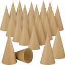 Zhanmai 50 Pcs Paper Mache Cones Open Bottom Cardboard Craft Cones for DIY Art Crafts, Trees, Holiday Gnomes Ornament, Christmas Home Decorations, 5.9 x 2.8 Inch