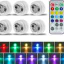 6 PCS Wireless Led Lights for Car Interior, 13 Colors Interior Car Lights with Remote Control, Car Ambient Lighting Kit Car Neon Lights for Car Decor