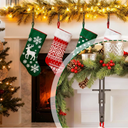 3 Pack Christmas Fireplace Stocking and Garland Hanger, 2 in 1 Adjustable Mantle Garland Hanger, No Drill Stocking Holder Hanger for Mantle, Fits Mantles from 0.5" to 3.5" Thick