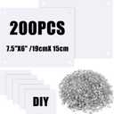 Hanaive 100 Running Bib Numbers with Safety Pins for Marathon Sports Competition Events Tearproof Waterproof 6 x 7.5 Inch