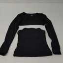 SUUKSESS Women 2 Piece Long Sleeve Bolero Open Front Shrug Sexy Double Lined Tube Top S