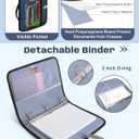 YARWO 2PCS Zipper Binder Bag Set, 3 Ring Binder with Multi Pockets & Straps