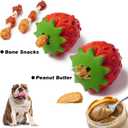 MewaJump Dog Puzzle Toys Rubber Chew Toys,Treat Food Dispensing Toy for Teeth Cleaning Dog Ball Toy Interactive Enrichment Toys for Puppy, Small, Medium, Large Breeds