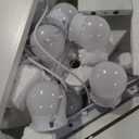 VASAGLE Kailyn Collection - Vanity Desk with Mirror and 9 LED Bulbs, Vanity Makeup Table with Power Outlets, Dressing Table with 9 Drawers, for Bedroom, Cloud White URDT141WB01S