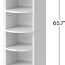 YATINEY 9-Tier Tall Shoe Rack, Wooden Shoe Storage Organizer, Narrow Shoe Cabinet with Removable Shelves for Small Spaces, Holds 9 Pairs of Shoes, for Entrance, Hallway, White SS02WT