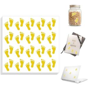 Peacoblue 400pcs Waterproof Self-Adhesive Stickers 0.6 x 0.8 Inch Footprint for Scrapbooking Planner Calendar Journaling Gift Decor Classroom Rewards Laptop, Fun Vinyl Stickers for Students Adult, Set of 12