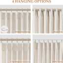 Aersas Natural Pinch Pleat Linen Curtains 90 Inch Length 2 Panels Set for Bedroom Dining Room Semi Sheer Linen Boho Farmhouse Neutral Window Curtains 90 Inches Long for Living Room Nursery 70x90