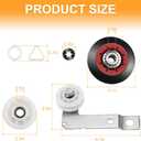[Newest] 4392067 Dryer Repair Kit and W10837240 Dryer Idler Pulley for Maytag Bravos Whirlpool Duet Kenmore Elite Dryers,with WPW10314173 Drum Roller&661570V Belt&279640 Idler Pulley by TOMOON