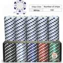 100PCS White Casino Poker Chips Set, 11.5 Gram Plastic Clay Blank Game Chips for Poker Card Games Texas Holdem Blackjack Gambling (with Gift Box)
