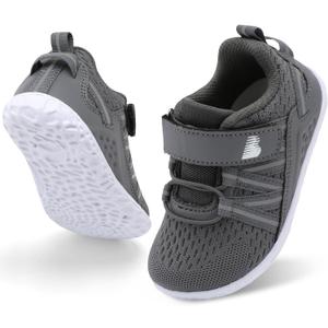 BARERUN Baby Sneakers Toddler Shoes Soft Anti-Slip Sole Newborn First Walkers Infant Toddler Breathable Athletic Running Shoes (6-7 Toddler, Dark Grey)