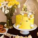 Bttwkco Winnie Baby Shower Cake Decorations Party supplies, First Birthday Classic Pooh Acrylic Cake Topper Bees & Flowers