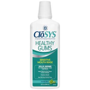 CloSYS Healthy Gums Mouthwash 32 Fl Oz, Antiplaque, Anti-Gingivitis Mouthwash, Non-Burning, Non-Irritating