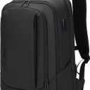 FENRUIEN Business Travel Backpack for Men, Expandable Water Resistant Computer Backpack with USB Port, Black Laptop Backpack 15.6 Inch for College/Work