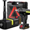 E-HEELP Cordless Electric Hydraulic Car Jack Kit 5 ton with Lithium Battery Includes Cordless Impact Wrench Rechargeable Touchscreen Jack All-in-One Portable Tool kit for Efficient Car Maintenance