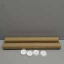2" x 18" Reinforced Kraft Paper Mailing Tube, Pack of 2 Tubes with 4 Caps Secure USPS Approved Poster Tube Made in USA Cardboard Tube for Shipping and Storing Posters, Prints, Artwork