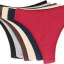 High Waist Postpartum Underwear & C-Section Recovery Maternity Panties Cotton Thongs For Women 6 Pack (L)