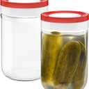 Tribello 22oz Mason Jar Wide Mouth, Canning Jars Perfect To Keep Fresh All Your Homemade Smoothies, Fruit Drinks And Yogurt pack of 