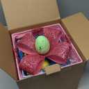 Timer & 8 Mode 3 Pack Easter Decorations, Pink Blue Yellow Easter Lighted Gift Boxes with Eggs Glitter Bow 60 LED Battery Operated Present Box, Easter Decor Spring Party Indoor Outdoor Home