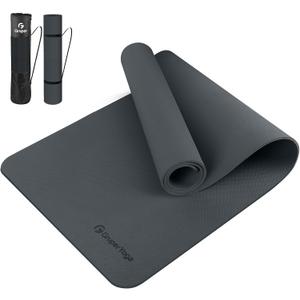Gruper Yoga Mat Non Slip, Anti-Tear Workout Mat with Carrying Strap and Bag