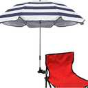 Chair Umbrella with Clamp,46 inches UPF 50+ Clip on Parasol for Patio,Beach Chairs,Strollers,Wheelchairs,Golf Carts