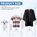 T Shirt Display Stand, 32-63 inch Clothing Stand for Vendors, Adjustable Mannequin Torso Stand Dress Form for Vendors Shop, Hanger Rack for Bachelor's Clothing, Dress Garment Coat Retail(Grey)