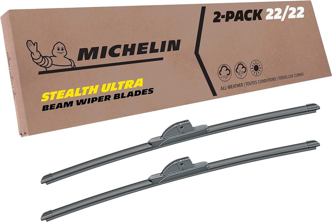 Michelin (19-2222SUBA) Stealth Ultra Twin Pack 22 inch Wiper Blade Fits Select Chevrolet, Ford, GMC, Ram, Dodge, Cadillac, Buick, Chrysler, Lincoln, Model Years