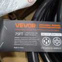 VEVOR 75 FT RV Extension Cord, 50 Amp, 125V/250V 7500W Heavy Duty STW 6/3 + 8/1 Gauge Wire, NEMA 14-50P Male NEMA 14-50R Female Plug, with LED Indicator, Handle, 15A Adapter for RV Trailer, ETL Listed