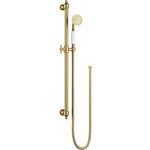 Retro Shower Slide Bar Handheld Shower Head with Hose, 5-Function Hand Shower with Wall Mount (Brushed Gold) Retro Shower Slide Bar Handheld Shower Head with Hose, 5-Function Hand Shower with Wall Mount (Brushed Gold)