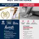 Pembrook Knit Diabetic Socks for Men & Women - 6 Pairs, Wide Non Binding Neuropathy Socks for Women, Smooth Toe Seams
