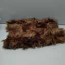 Carvapet Luxury Soft Faux Sheepskin Area Rug for Chair Cover Bedroom Living Room Plush Fake Fur Seat Pad with Non Slip Backing 2 x 3 Ft Brown