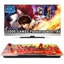 RegiisJoy 32000 Pandoras Box 78S Retro Arcade Game Console, 4 Player 3D Magical Modified Game, Search Save Delete Cheat Function, Favorite List, One-Button Combo, 128G TF, 12-Grid Classification
