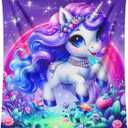 Blanket for Girls, Unicorn Throw Blanket Gifts for Kids Girls Age 4-6, 40"x50" Cute Flannel Blankets Gift for Girl Unicorn Lovers Lightweight Throws for Couch Sofa Bed Decor (Color 1)