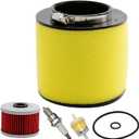 Air Filter Oil Filter Replacement for Honda Foreman 400 450 TRX400 TRX450 1995-2004 Replacement for Honda Rancher TRX350FE TRX350FM TRX350TE TRX350TM 2000-2006 Replace# 17254-HN5-670 with Spark Plug