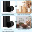 Zopeal 10 Pack Metal Tea Tin Canister with Airtight Double Lids 16 oz Round Tin Can with Lid Double Sealed Small Kitchen Container for Loose Tea Storage Coffee Sugar Candy Herbs and Spices