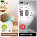 CEROELDA 3 Pack Bathroom Trash Can with Lid, 10L/2.6 Gal Small Garbage Can with Press Top Lid, Slim Plastic Waste Basket for Toilet, Office, Bedroom (Beige)