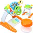 AMOSTING Pretend and Play Ride On Toys for Toddler Boys Girls Learning & Educational Baby Driver Toy Cars for Preschool Kids, Large