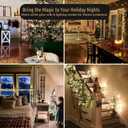 Koopower 33ft 100 LED Battery Operated String Lights with Timer (8 Modes), IP65 Waterproof for Christmas Tree, Green String, Warm White