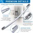 WR12X37485 Freezer Door Handle Fits for GE Refrigerators WR12X37485 Freezer Handle Replace 4975820 AP7018698 EAP16554855 PS16554855 AGE264445 PD00074459