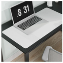 Pure White Plastic Table Cover Protector, 24" x 48" Waterproof Easy Flat PVC Desk Pad Mat, 1.5mm Thick Rectangle Vinyl Table Top Protector for Dining Room Table, Office, Dresser
