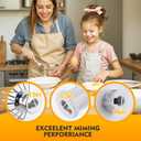3-Piece Kit Attachments for KitchenAid Tilt-Head Stand Mixer, Accessories Stainless Steel K45WW Wire Whip, K45DH Dough Hook and K45B Coated Flat Blade Paddle with Scraper