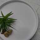 Nature's Mark Mini Zen Garden Kit for Desk with White Sand, Rake, White Base, Salt Rock and Air Plant (Round)