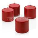 Light In The Dark 4 Red Apple Cinnamon Scented Pillar Candle 3 Inch Tall X 3 Inch Wide