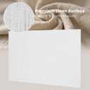 Lightomorrow Bulletin Board 36 x 24 inches, 3' x 2' Linen Board for Wall, Decorative Fabric Pin Board with Safe Removable Adhesive Tapes for Home and Office, Includes 20 Push Pins-Gray Stripes