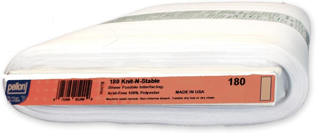 Pellon Knit N Stable 20-inch x 10-Yard Fusible Interfacing,White