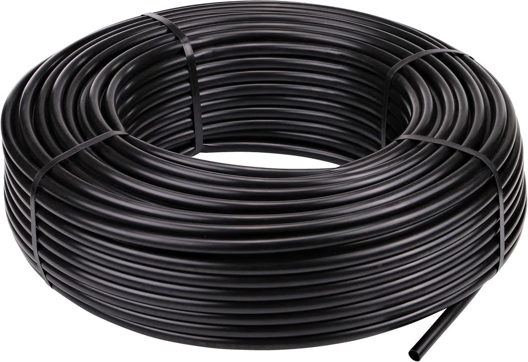 Raindrip 061050 5/8-Inch Drip Irrigation Supply Tubing, 500-Foot, Irrigation Drippers, Drip Emitters, Drip Irrigation Parts, and Drip Systems, made with Polyethylene, Black